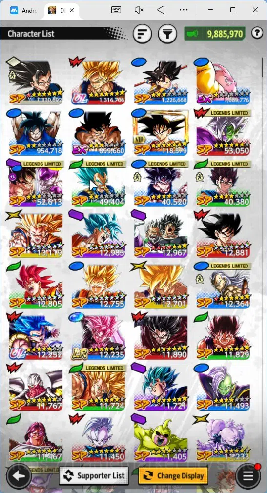 Dragon Ball Legends Accounts Global | Lvl 150|9.8M Total Power|3.9K CC|1 LR|2 U image 13
