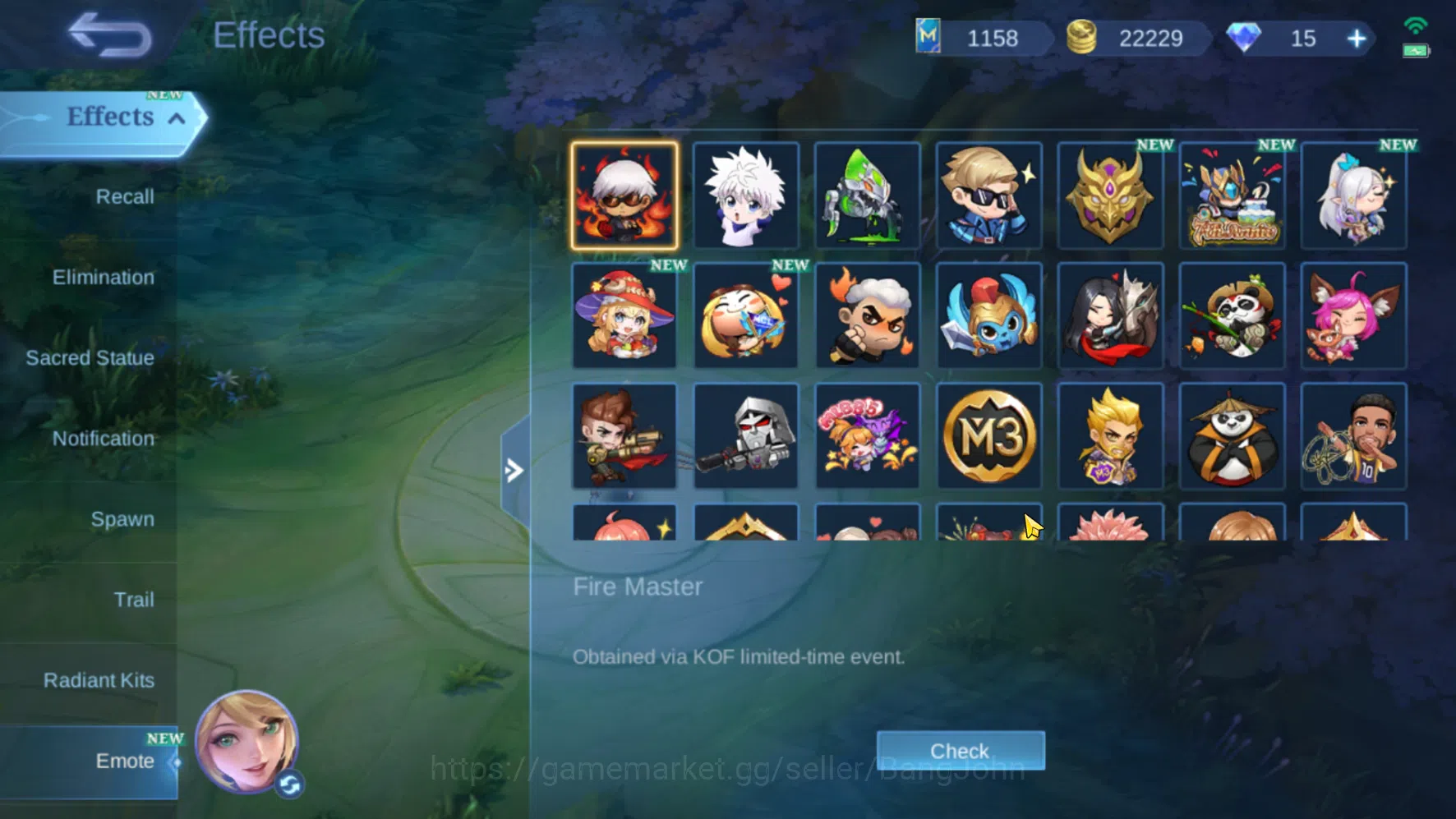 Mobile Legends: Bang Bang Accounts Hero 79 | Skin 128 | Emblem Max 1 | KOF Karina | T image 10