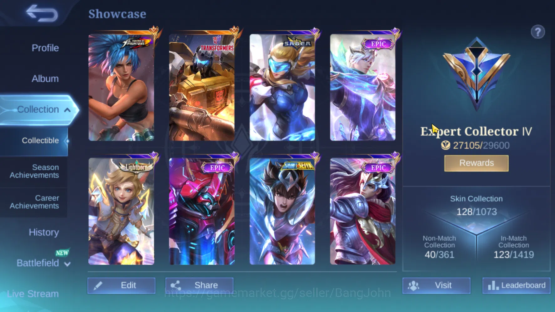 Mobile Legends: Bang Bang Accounts Hero 79 | Skin 128 | Emblem Max 1 | KOF Karina | T image 2
