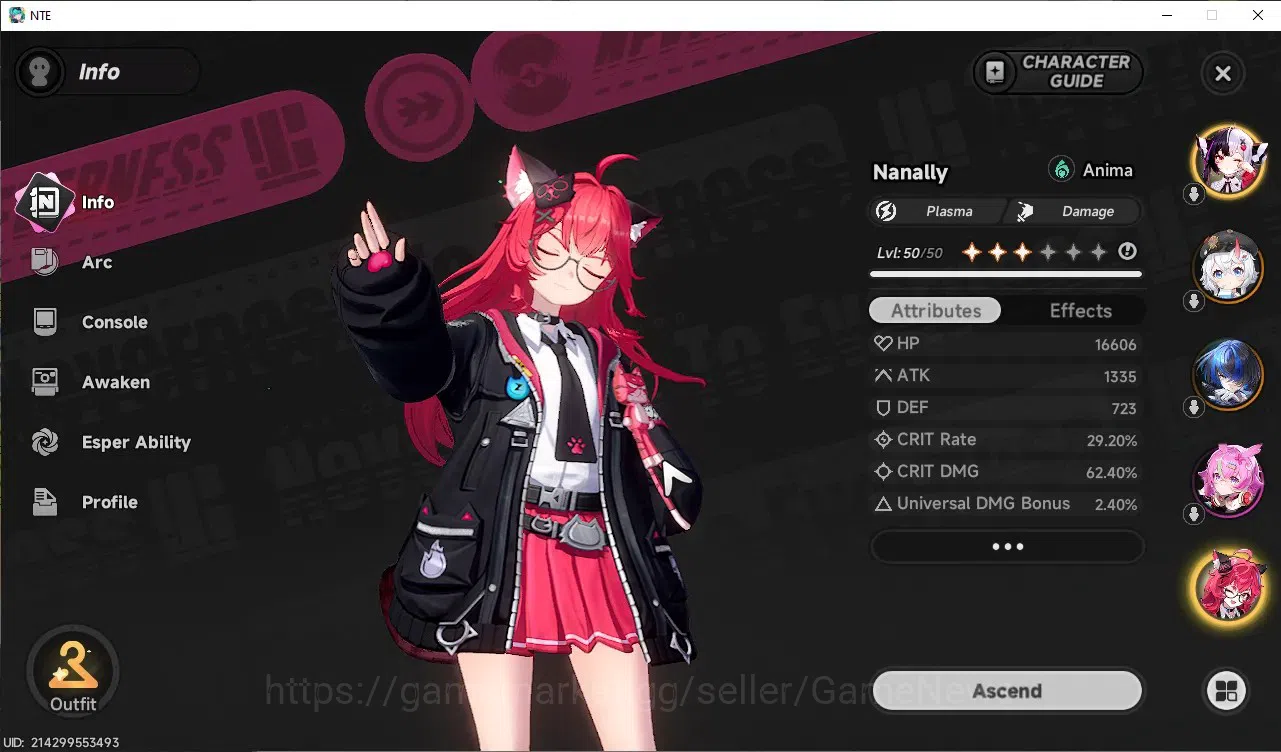 Neverness to Everness Accounts GLOBAL SEA|HL33|TL26|4k Annulith|7 SSR Lacrimosa,N image 4