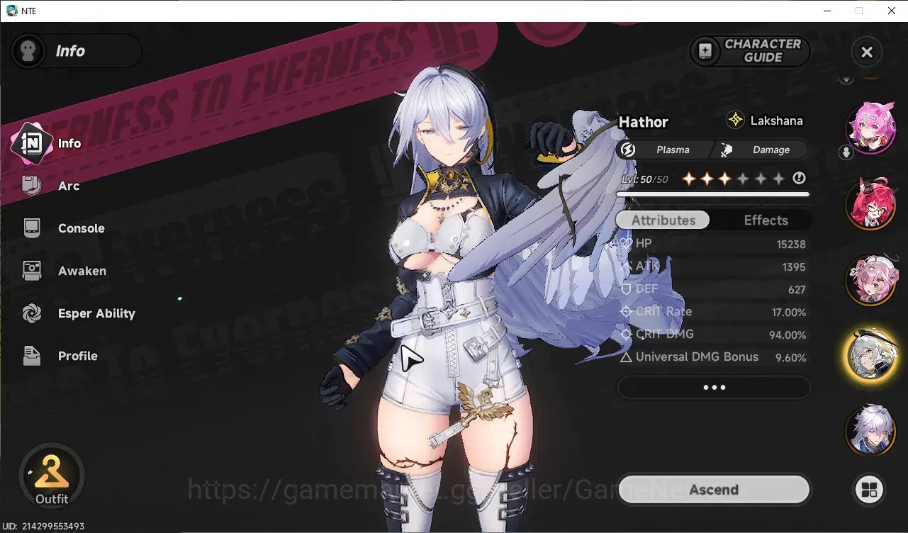 Neverness to Everness Accounts GLOBAL SEA|HL33|TL26|4k Annulith|7 SSR Lacrimosa,N image 7