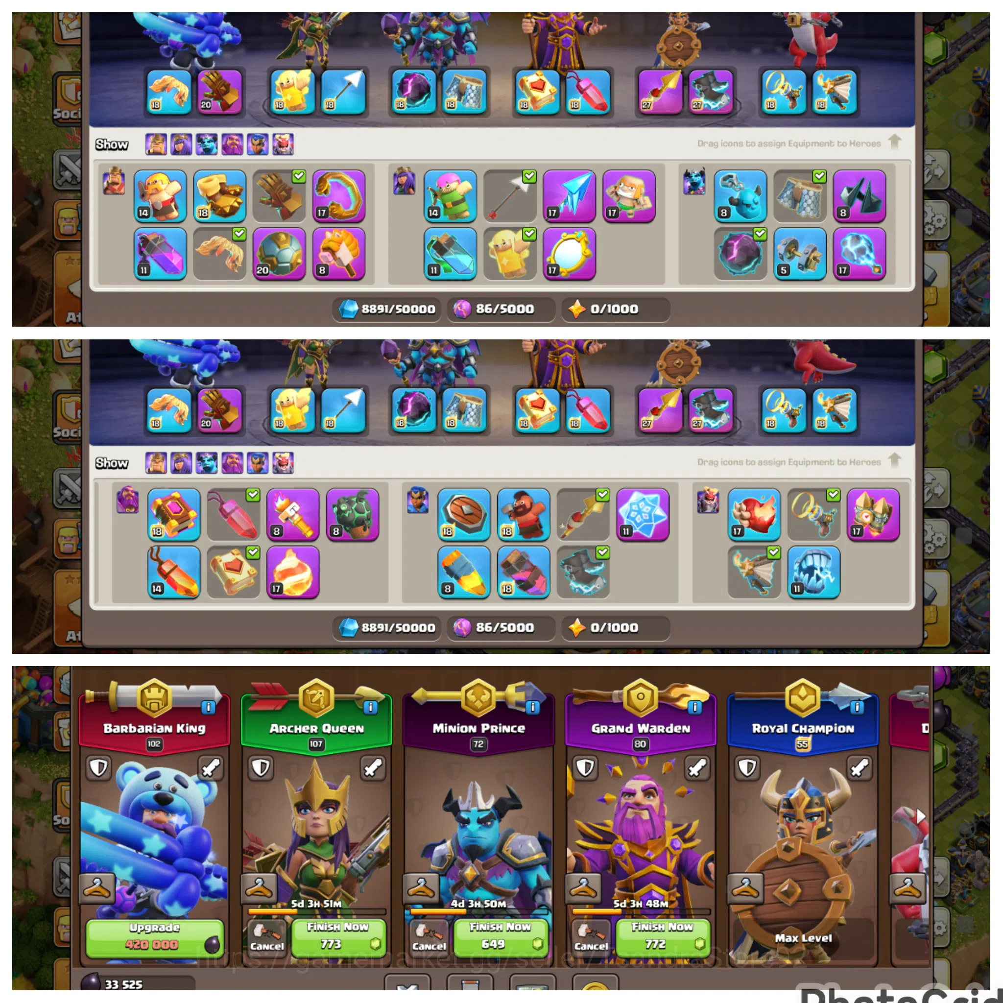 Clash of Clans Accounts FLASH SALE WALL MAX|TH 18 LVL 222 DEFENSE MAX EX L image 2
