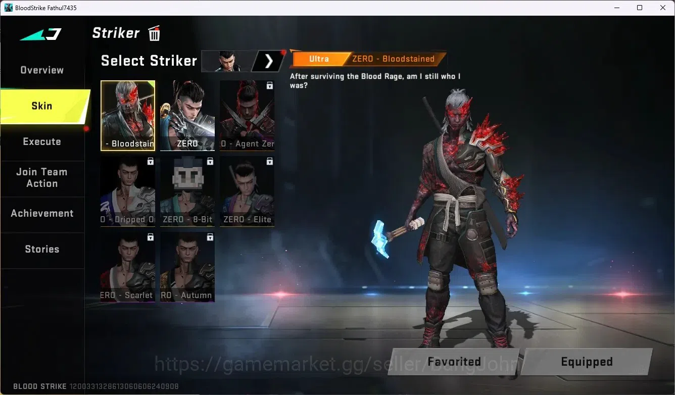 Blood Strike Accounts ASIA|Ultra Melee One-Handed Axe|1 Evo Fal-Evolved| image 19