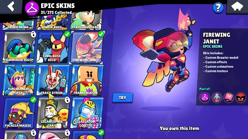 Brawl Stars Accounts 7728 Trophy|56 Brawlers 10 Max Lvl 2 Full Buffies| image 17