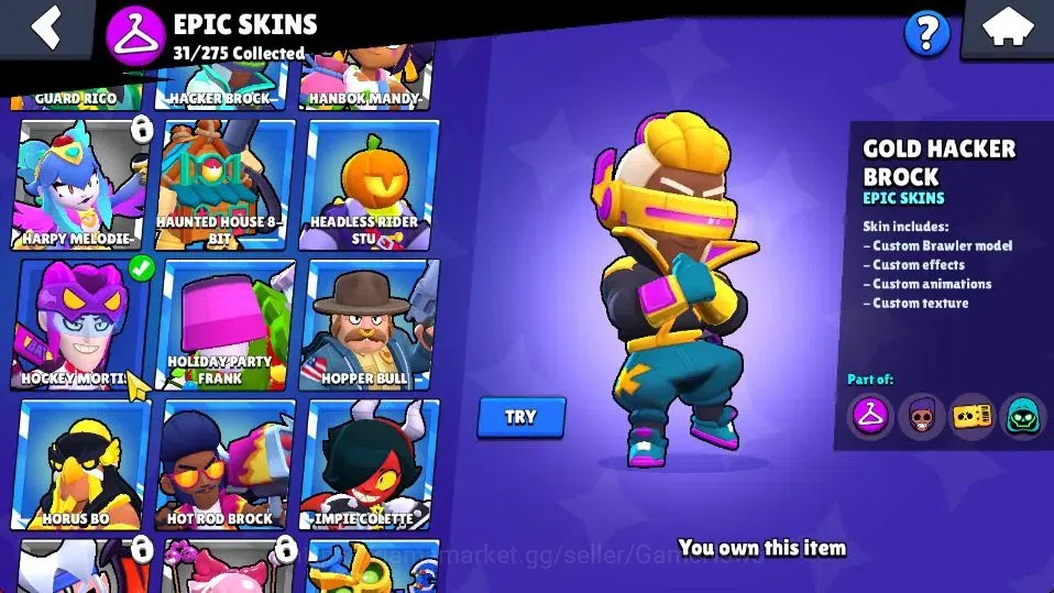 Brawl Stars Accounts 7728 Trophy|56 Brawlers 10 Max Lvl 2 Full Buffies| image 18