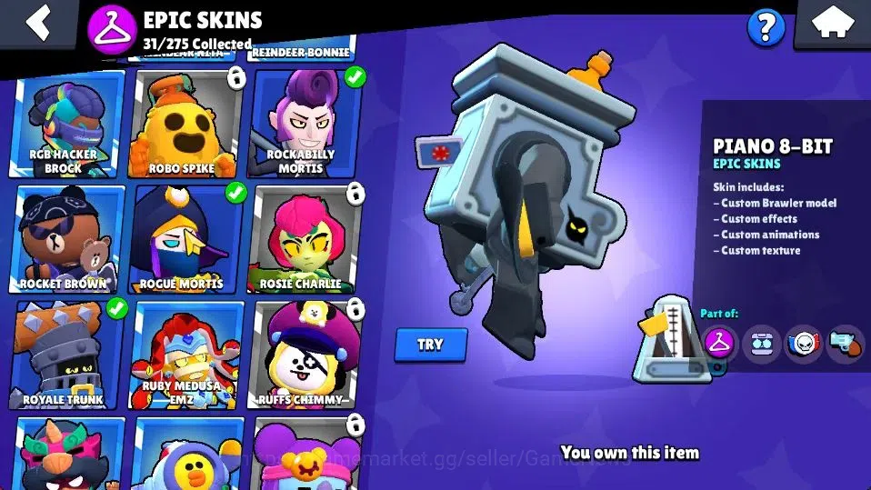 Brawl Stars Accounts 7728 Trophy|56 Brawlers 10 Max Lvl 2 Full Buffies| image 20
