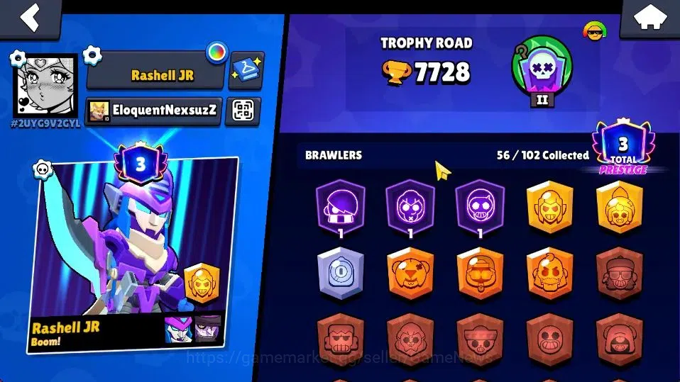 Brawl Stars Accounts 7728 Trophy|56 Brawlers 10 Max Lvl 2 Full Buffies| image 4