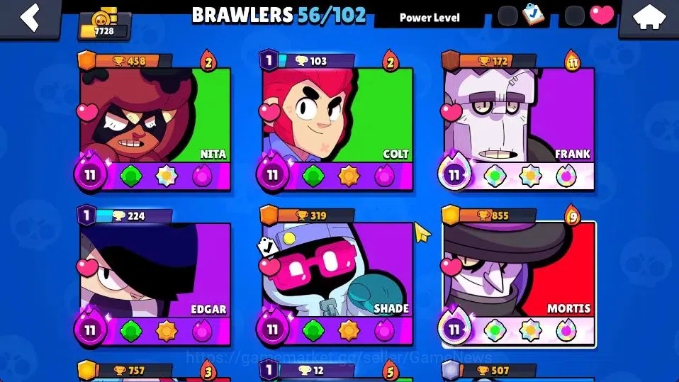 Brawl Stars Accounts 7728 Trophy|56 Brawlers 10 Max Lvl 2 Full Buffies| image 5