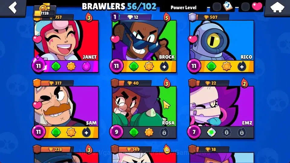 Brawl Stars Accounts 7728 Trophy|56 Brawlers 10 Max Lvl 2 Full Buffies| image 6
