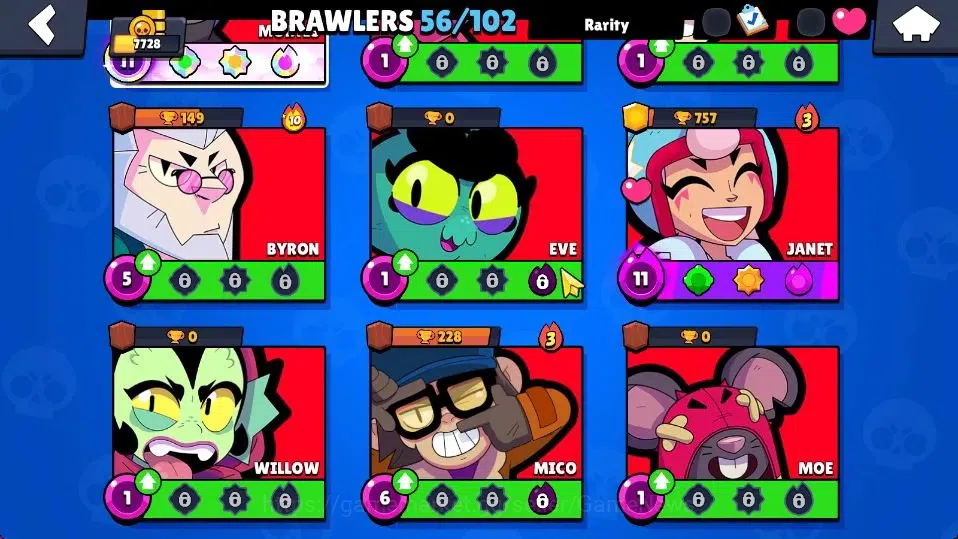 Brawl Stars Accounts 7728 Trophy|56 Brawlers 10 Max Lvl 2 Full Buffies| image 8