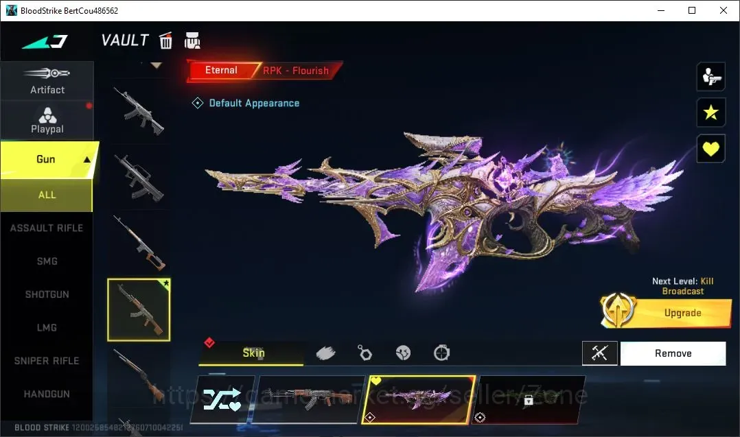 Blood Strike Accounts Starter ASIA Starter|1 ETERNAL: RPK-Flourish | 1 Epic Rename Card | 2 Legendary Chests | Check SS 1