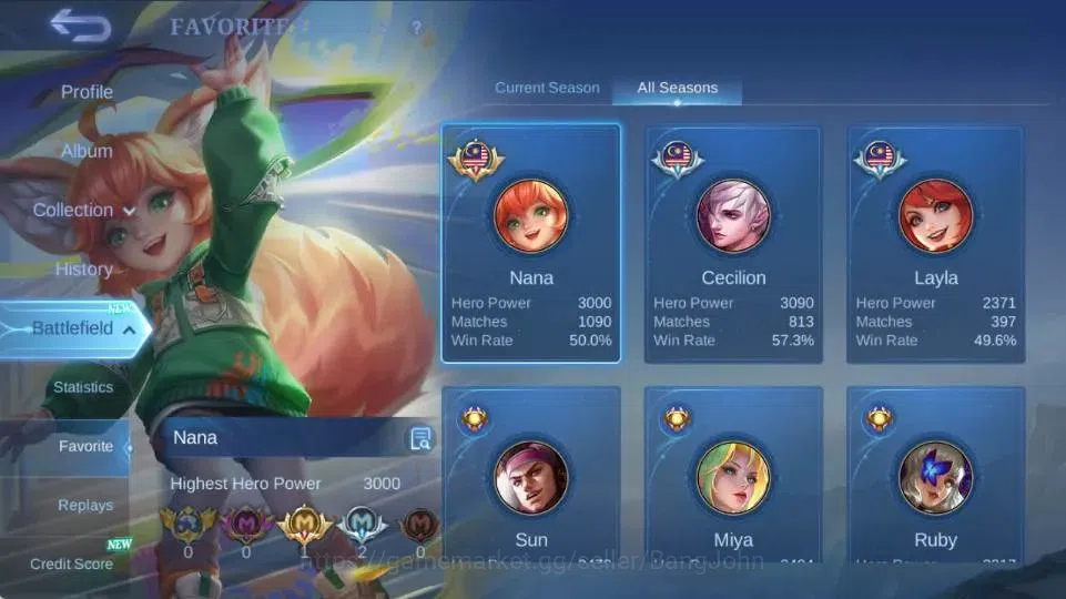 Mobile Legends: Bang Bang Accounts Global|Skin 226|Renowned|Collab Badang,Colletor Na image 14