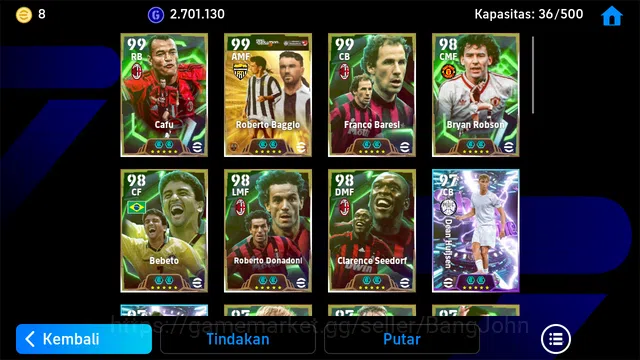 eFootball Accounts Power 3206 | Cafu  epic db | roberto baggio epic d image 4