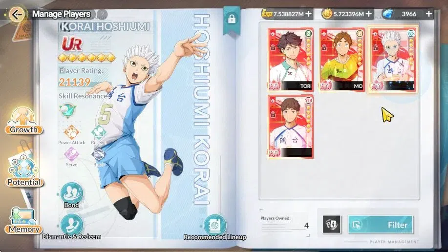 HAIKYU!! FLY HIGH Accounts SEA Lvl 53|4 SP (Akira Kunimi,Ushijima,Iwaizumi,Oi image 2