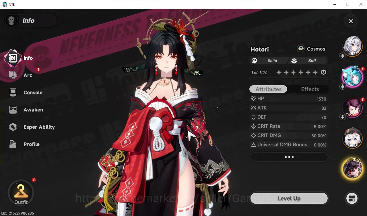 Neverness to Everness Accounts GLOBAL America|HL 3|2 S-Class [Hotori,Sakiri]|1 S- image 3