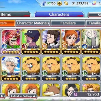 Bleach: Brave Souls Accounts High-End GLOBAL|15K Orbs|DreamT Ichigo,Thousand Year Blood War 2024 Bambieta,Masculine,Etc|CE