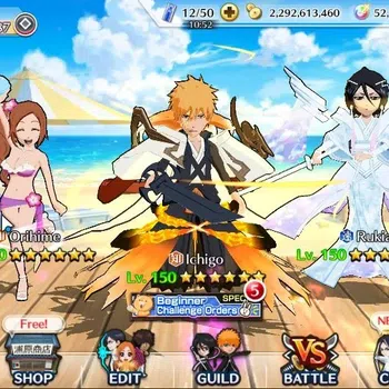 Bleach: Brave Souls Accounts Others [GLOBAL]|52K Orb|DT Ichigo,New Ichigo,10th Aniv Rukia,Ichigo,SwimSuit26