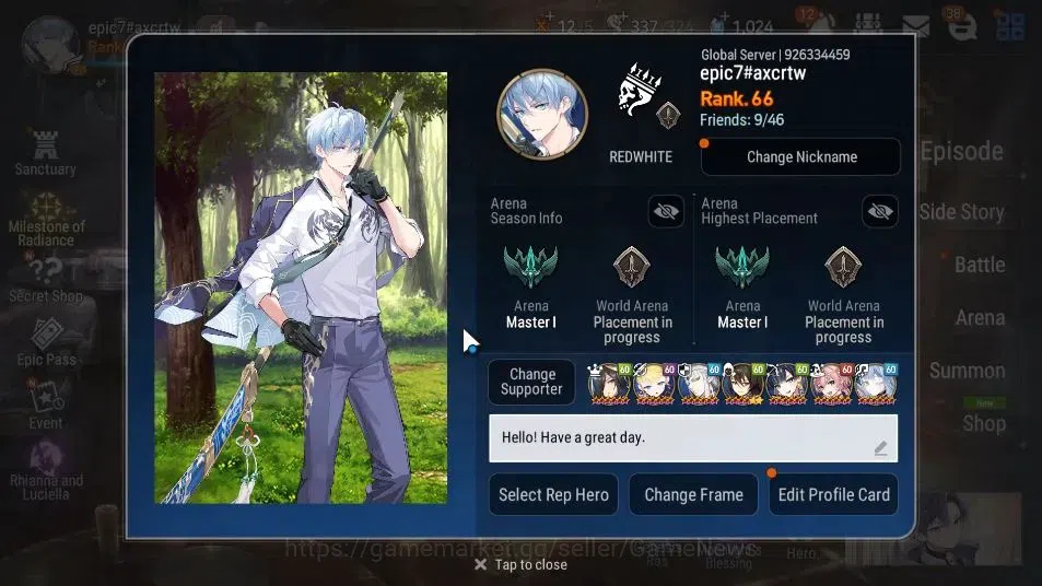Epic Seven Accounts GLOBAL Unverif|New Era|11 ML(Notos,Rhianna&Luciell image 2