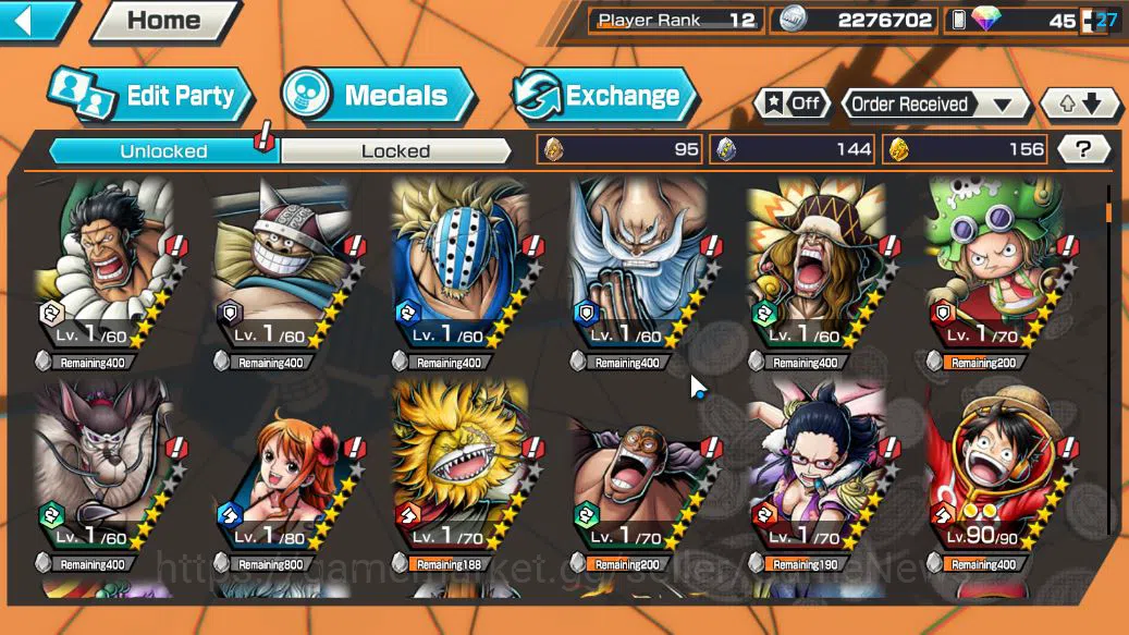 One Piece Bounty Rush Accounts Starter Global| 4 EX 1 MAX|Raid Onigashima Roronoa Zoro,G5 D.Luffy,Seraphim Snake,Daimyo 7