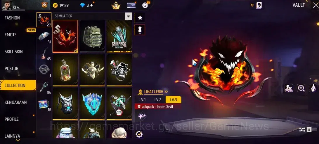Free Fire Accounts Indonesia|M1887 Sterling Conqueror Lv 7,Emerald Po image 11