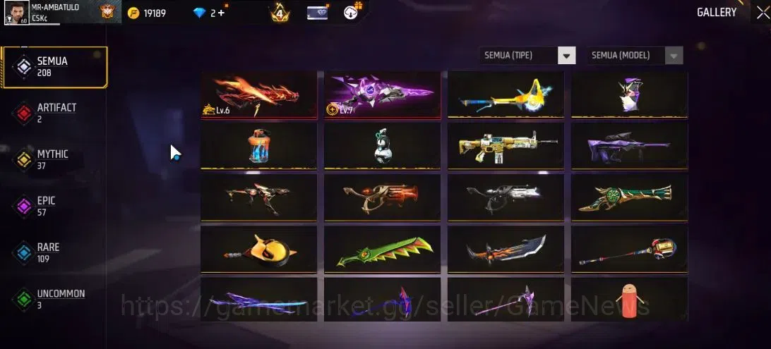 Free Fire Accounts Indonesia|M1887 Sterling Conqueror Lv 7,Emerald Po image 3