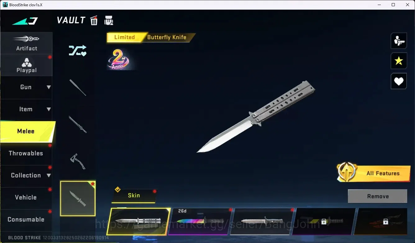 Blood Strike Accounts ASIA|Limited Butterfly Knife|4 Ultra & 10 Legendar image 17