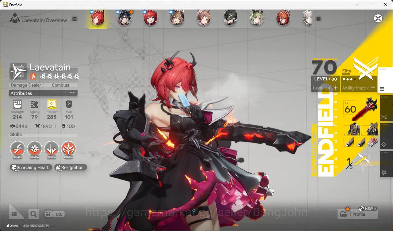 ASIA | lv49 | levatain, gilberta, Ardelia, lifeng, ember, WP 6s 7 more detail Check SS AKE106B Arknights: Endfield Accounts ASIA | lv49 | levatain, gilberta, Ardelia, lifeng, image 1