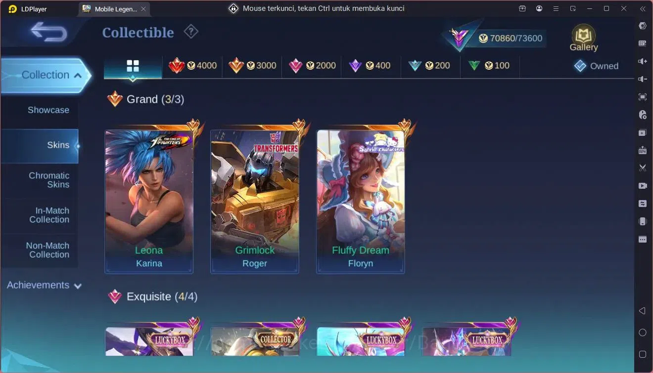 Mobile Legends: Bang Bang Accounts Global|Hero 127|Skin 261|Renowned|KOF Karina|Trans image 12