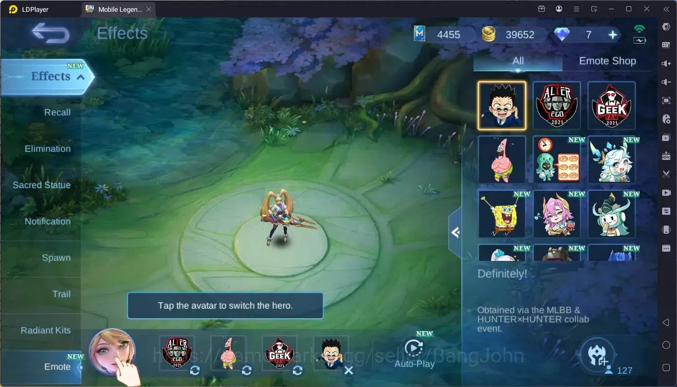 Mobile Legends: Bang Bang Accounts Global|Hero 127|Skin 261|Renowned|KOF Karina|Trans image 13