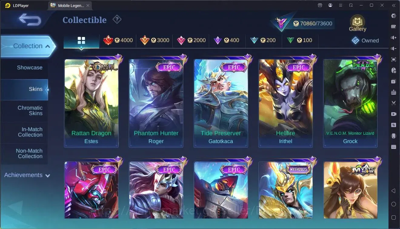 Mobile Legends: Bang Bang Accounts Global|Hero 127|Skin 261|Renowned|KOF Karina|Trans image 7