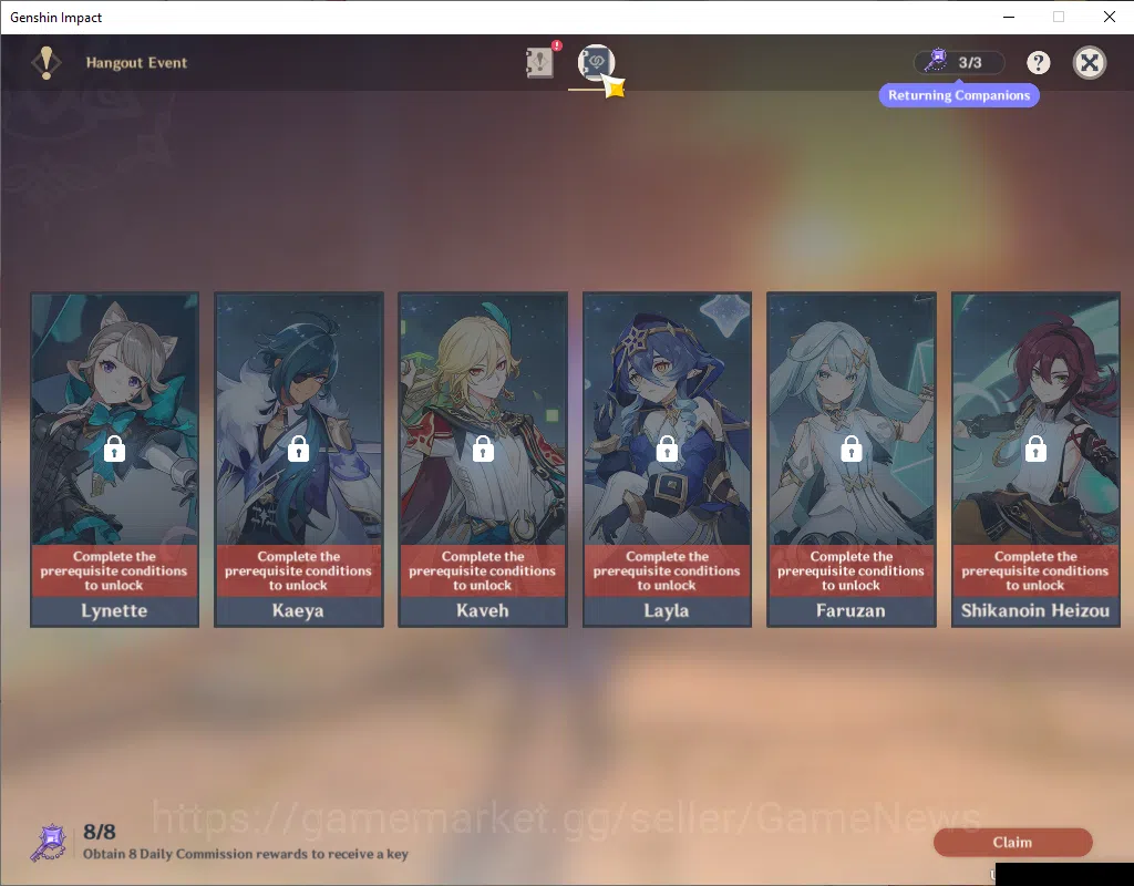 Genshin Impact Accounts ASIA|AR 55|5 Limited+4(*5Weapon)|Prime Team Flins| image 3