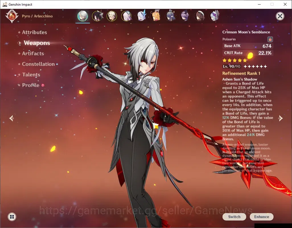 Genshin Impact Accounts ASIA|AR 60|End Game|30Limit+28(*5Wep)|PremTeam (Sk image 13
