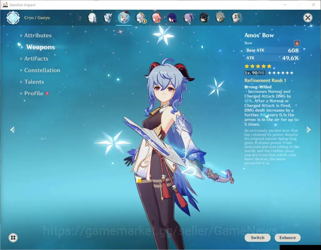 Genshin Impact Accounts ASIA|AR 60|End Game|30Limit+28(*5Wep)|PremTeam (Sk image 16