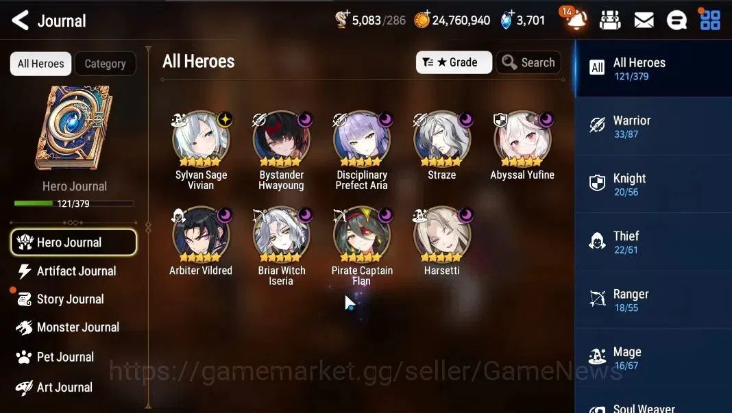 Epic Seven Accounts Global|UnVerif|Ready Gacha 6k Mystic Medal|9 ML(BH image 4