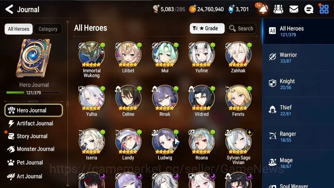 Epic Seven Accounts Global|UnVerif|Ready Gacha 6k Mystic Medal|9 ML(BH image 6
