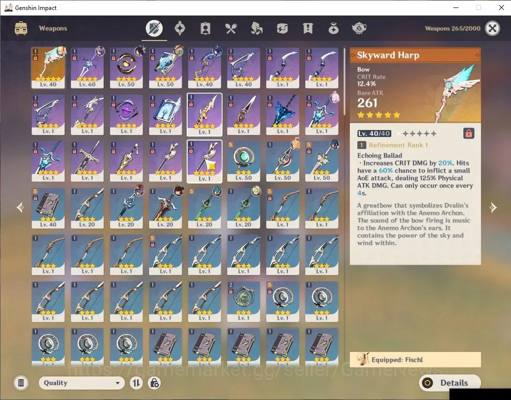 Genshin Impact Accounts ASIA |AR 43 |3 Limited + 1 (*5Wep) |Skirk,Columbin image 4
