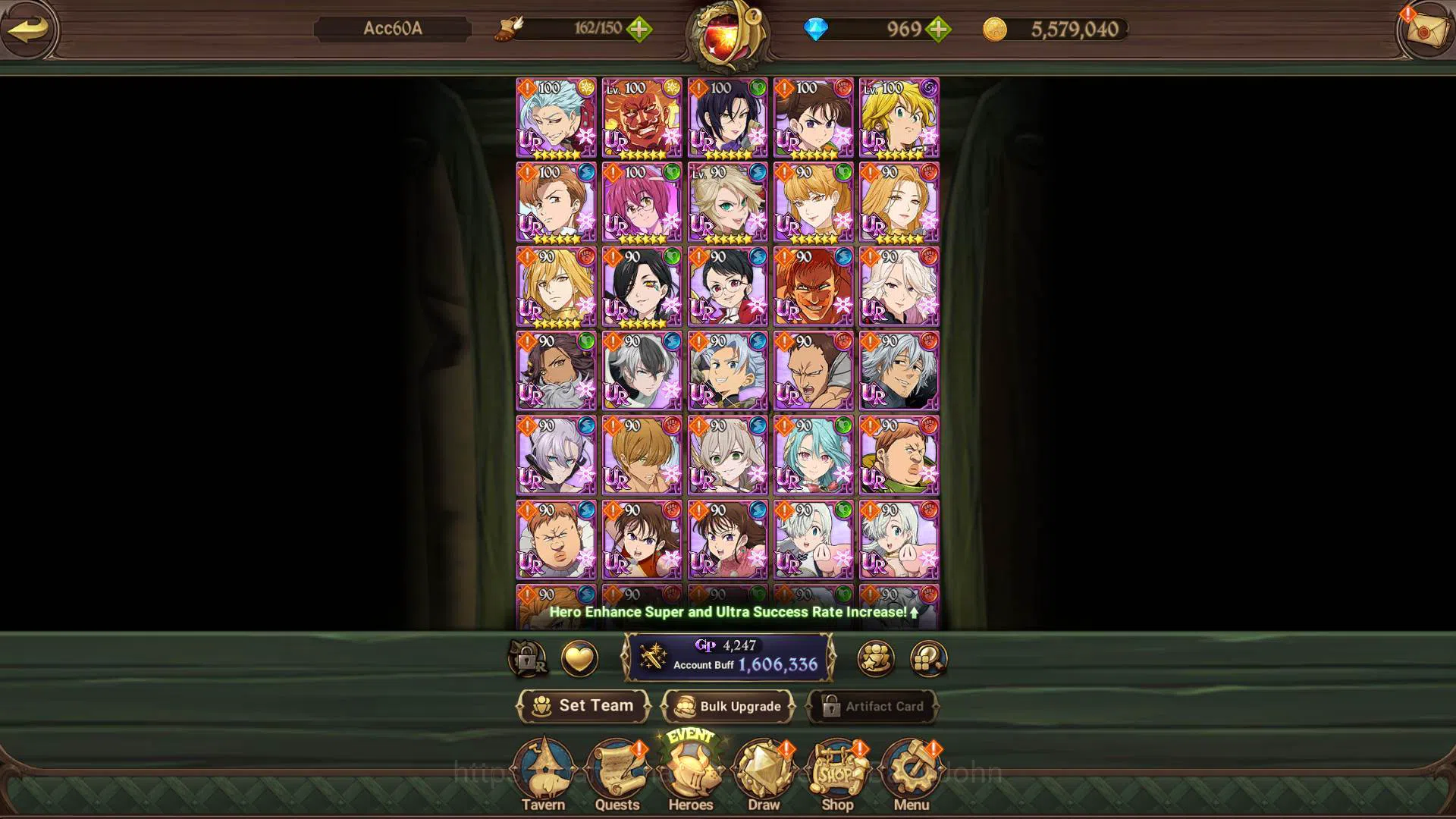 The Seven Deadly Sins: Grand Cross Accounts ASIA|1.6M CC|DM 969 + LS 200| UR Demon King Meliod image 10