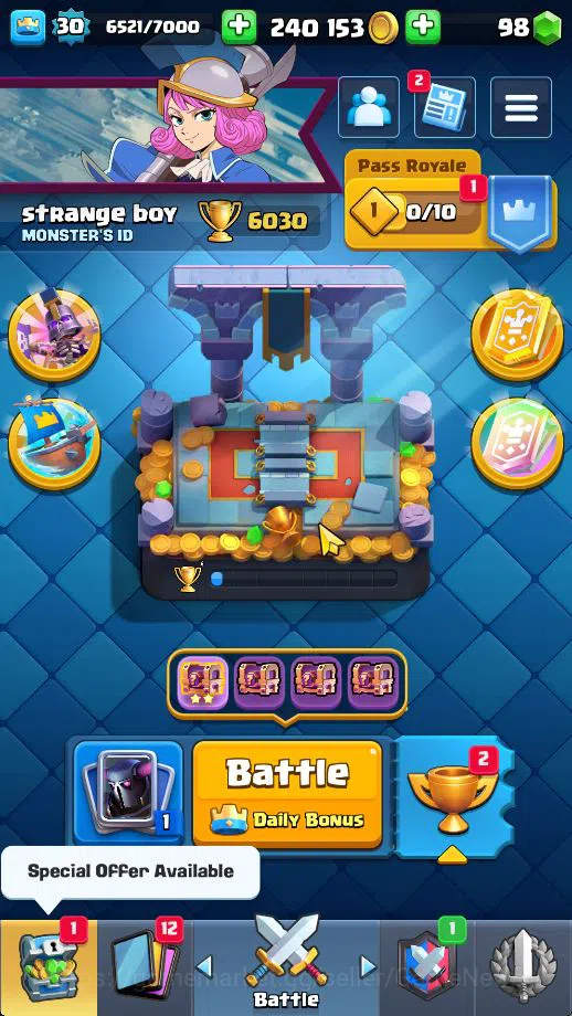 Clash Royale Accounts Midgame Lv 30|Trophy 6030|KTL 11|Limited Skin|Card 106| 1 HERO 2 EVO 1 Champ 13 Legendary 33 Epic 30