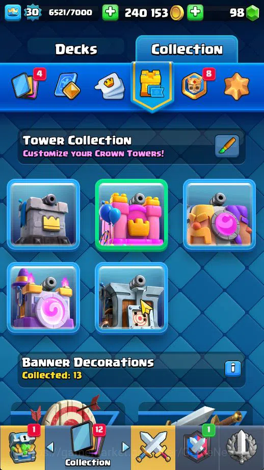 Clash Royale Accounts Midgame Lv 30|Trophy 6030|KTL 11|Limited Skin|Card 106| 1 HERO 2 EVO 1 Champ 13 Legendary 33 Epic 30 15