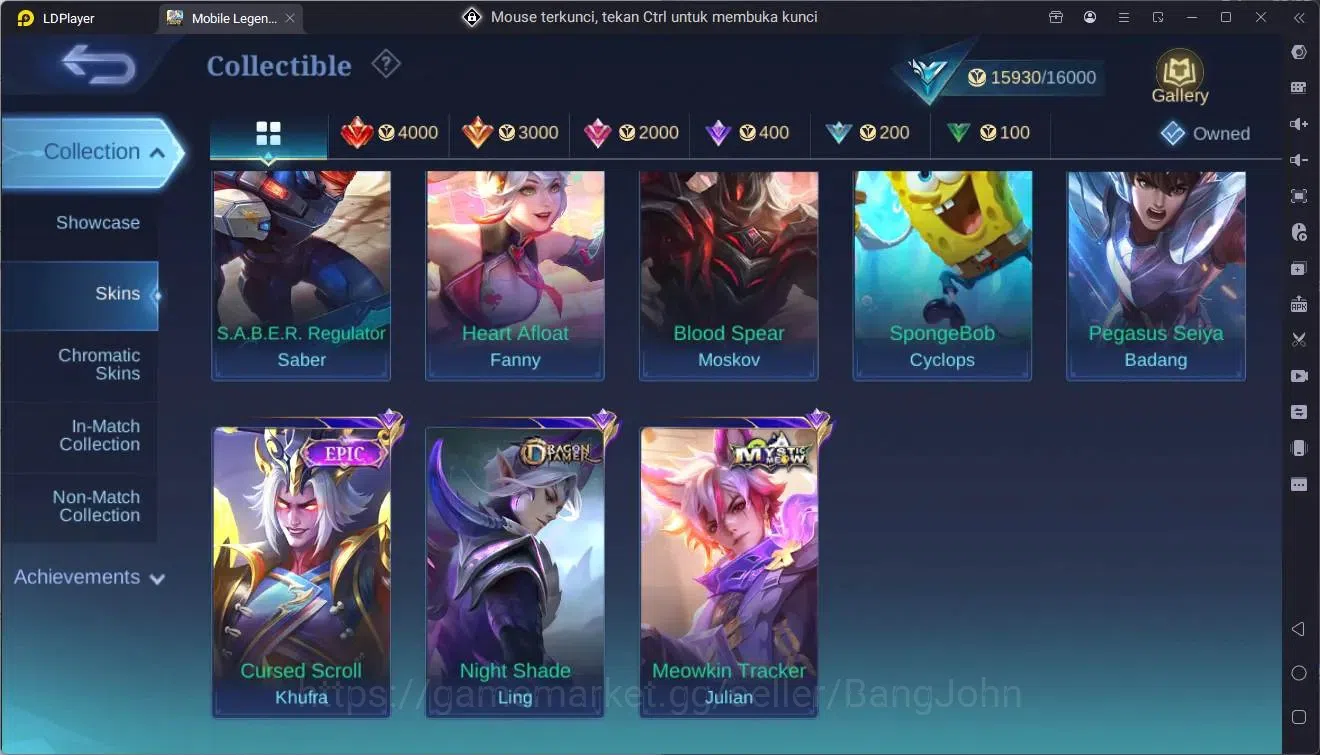 Mobile Legends: Bang Bang Accounts Global|Hero 57|Skin 76|Seasoned|Sanrio Floryn|Spon image 10