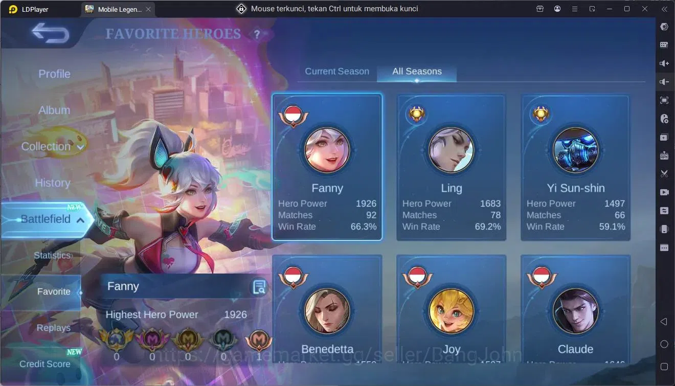 Mobile Legends: Bang Bang Accounts Global|Hero 57|Skin 76|Seasoned|Sanrio Floryn|Spon image 16
