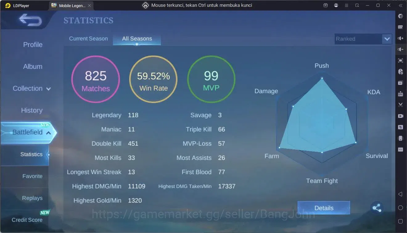 Mobile Legends: Bang Bang Accounts Global|Hero 57|Skin 76|Seasoned|Sanrio Floryn|Spon image 17