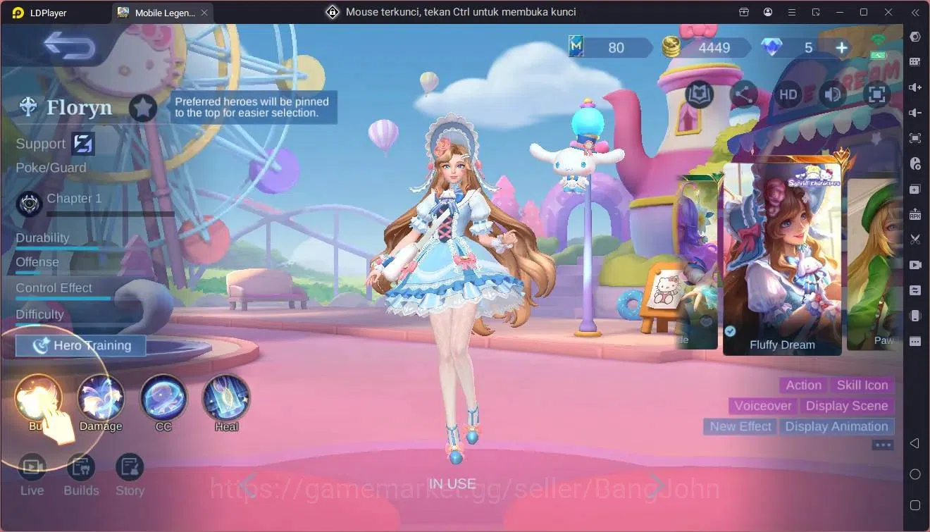 Mobile Legends: Bang Bang Accounts Global|Hero 57|Skin 76|Seasoned|Sanrio Floryn|Spon image 9