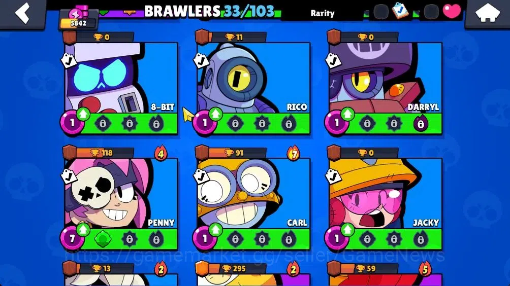 Brawl Stars Accounts 5842 Trophy|2,9K Bling|33 Brawlers 2 Max [Jessie,E image 10