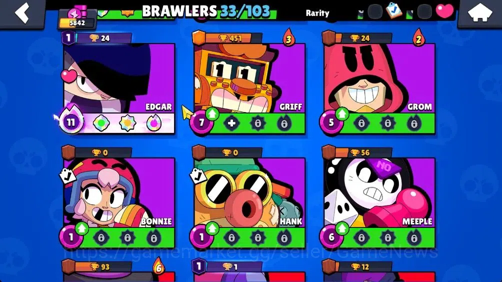 Brawl Stars Accounts 5842 Trophy|2,9K Bling|33 Brawlers 2 Max [Jessie,E image 12
