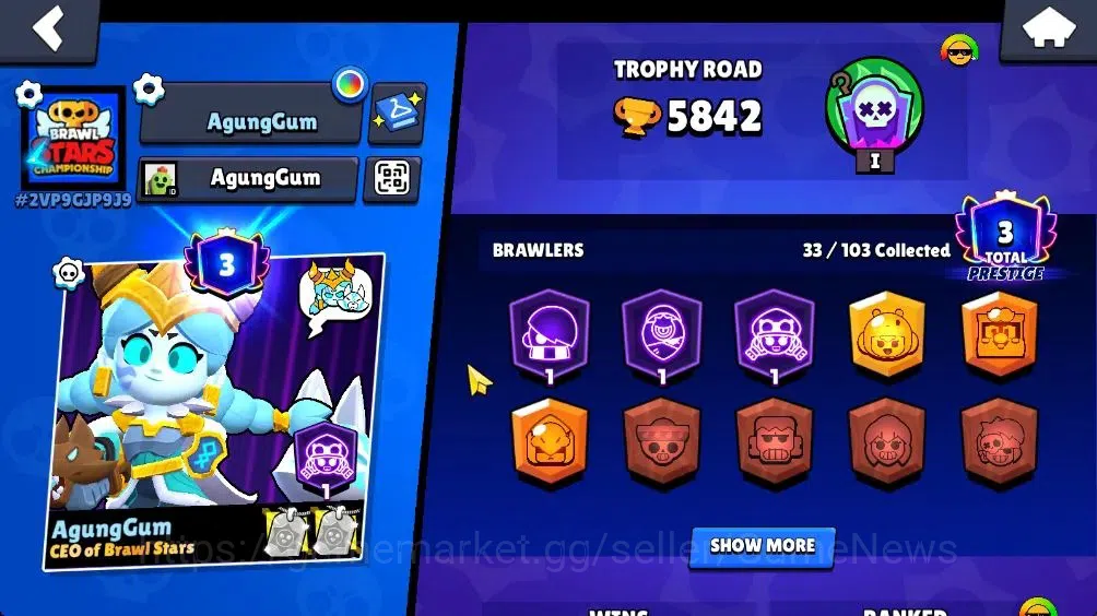 Brawl Stars Accounts 5842 Trophy|2,9K Bling|33 Brawlers 2 Max [Jessie,E image 2