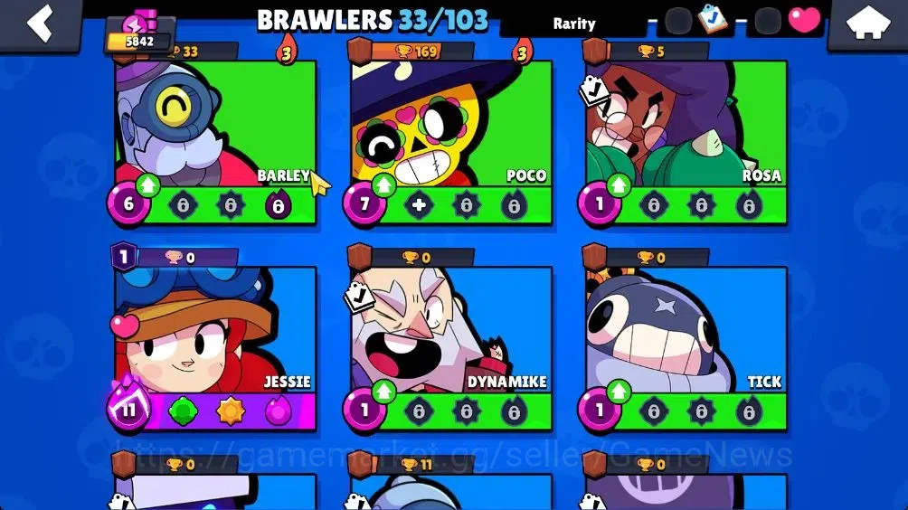 Brawl Stars Accounts 5842 Trophy|2,9K Bling|33 Brawlers 2 Max [Jessie,E image 9