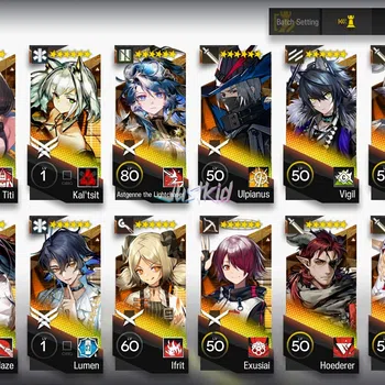Arknights Accounts Mid-Tier ARKNIGHTS GLOBAL MIDGAME 17*6 , LIMITED SAKIKO , PRAMANIX