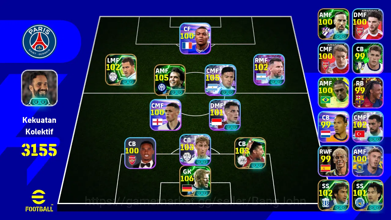 eFootball Others Power 3155 | Enzo Fernandez Show Time , Joey Pelup image 1
