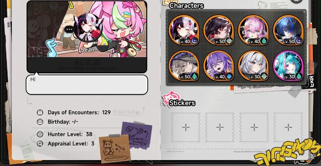 Neverness to Everness Accounts SEA| HL38 | AL3 | 6 S-Class 3 Lim : Hotori+sign, Lacrimosa, Linko|MC Female|TakeMail|Check 1